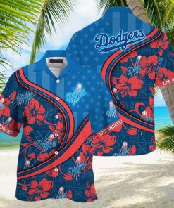 Los Angeles Dodgers MLB Us Flag Hawaiian Shirt Custom Summer Aloha Shirt