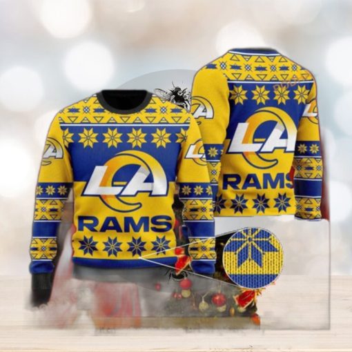 NFL Los Angeles Rams Skull Flower Ugly Christmas Ugly Sweater –