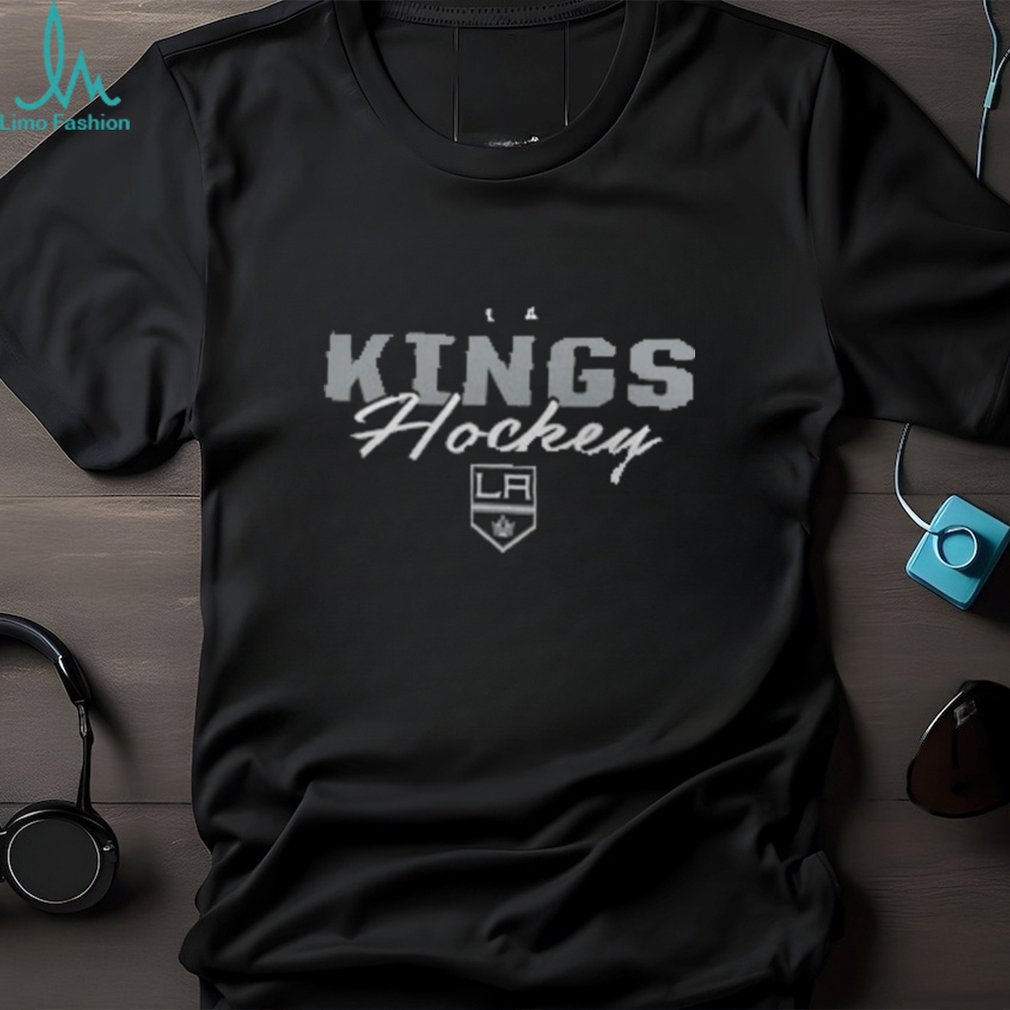 Reebok Mens LA Kings Logo Graphic T-Shirt, Grey, Small