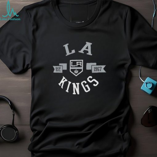 Los Angeles Kings G III 4Her by Carl Banks Black City Graphic Sport Fitted Crewneck T Shirt