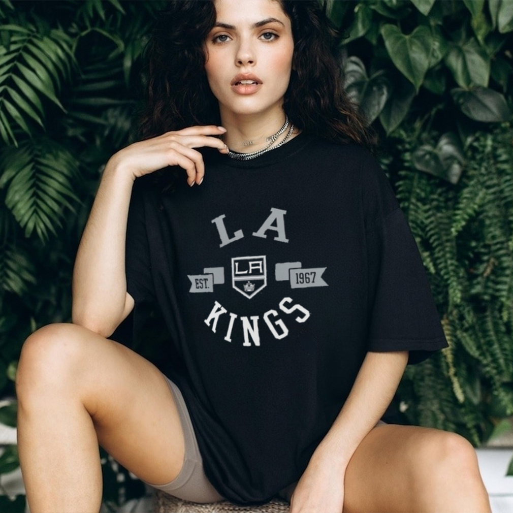Los Angeles Kings G III 4Her by Carl Banks Black City Graphic Sport Fitted  Crewneck T Shirt - Limotees