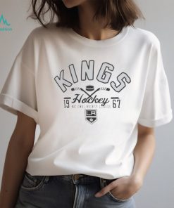 Men's Starter White Los Angeles Kings Half Puck T-Shirt Size: Medium