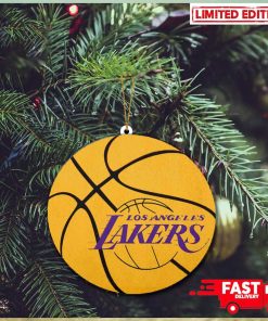 Los Angeles Lakers And Basketball For Fans Christmas 2023 Tree Decorations Ornament