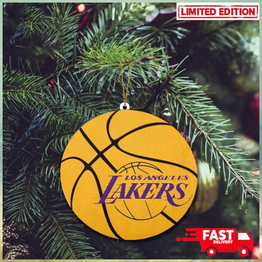 Los Angeles Lakers And Basketball For Fans Christmas 2023 Tree Decorations Ornament