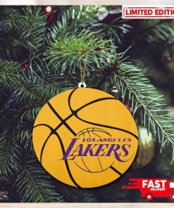 Los Angeles Lakers And Basketball For Fans Christmas 2023 Tree Decorations Ornament