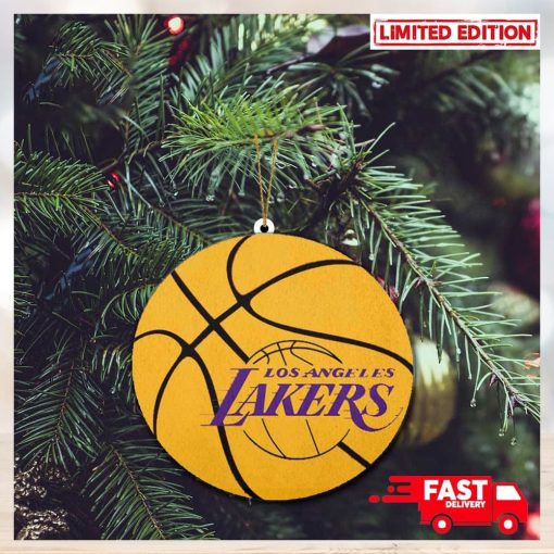 Los Angeles Lakers And Basketball For Fans Christmas 2023 Tree Decorations Ornament