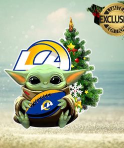 Personalized Los Angeles Rams Baby Yoda Christmas Ceramic Ornament –  Teepital – Everyday New Aesthetic Designs