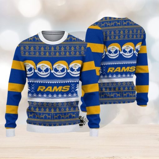 Los Angeles Rams Christmas Reindeer Pattern Limited Edition Ugly Sweater