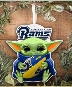 Los Angeles Rams NFL Baby Yoda Star Wars Christmas Ornament