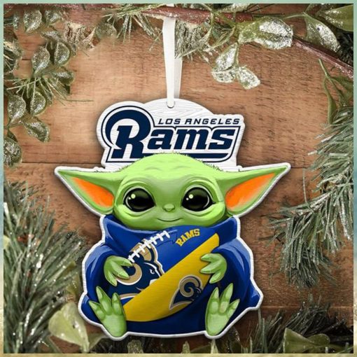 Los Angeles Rams NFL Baby Yoda Star Wars Christmas Ornament