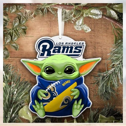 Los Angeles Rams NFL Baby Yoda Star Wars Christmas Ornament