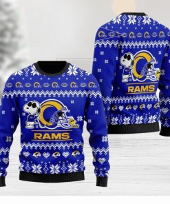 Los Angeles Rams NFL Cute The Snoopy Show Football Helmet Ugly Christmas Sweater