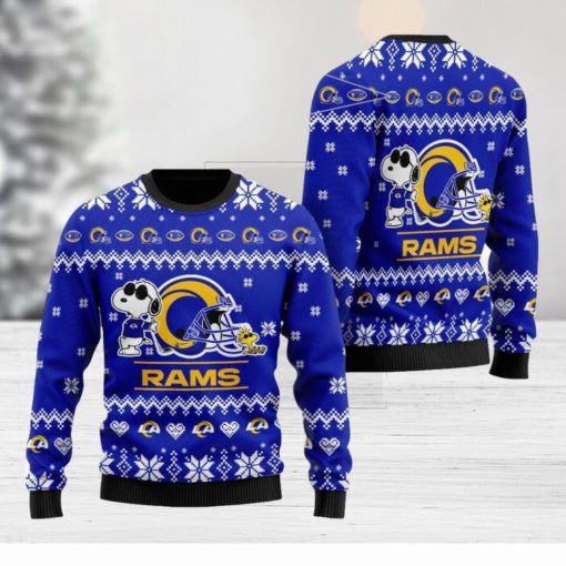 Los Angeles Rams NFL Cute The Snoopy Show Football Helmet Ugly Christmas Sweater