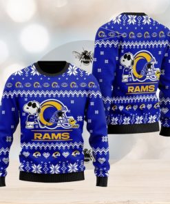 Los Angeles Rams NFL Cute The Snoopy Show Football Helmet Ugly Christmas Sweater