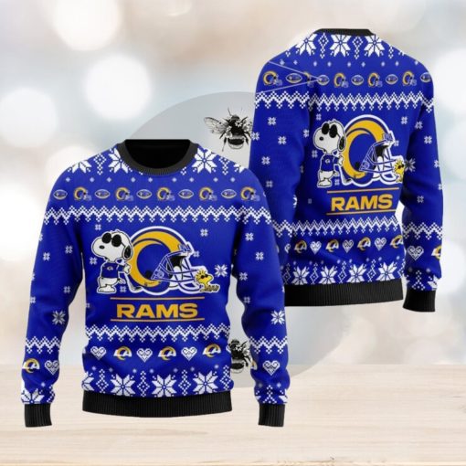 Los Angeles Rams NFL Cute The Snoopy Show Football Helmet Ugly Christmas Sweater