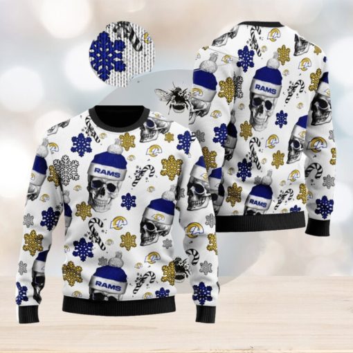 Los Angeles Rams NFL Football Team Santa Skulls Ugly Christmas Sweater