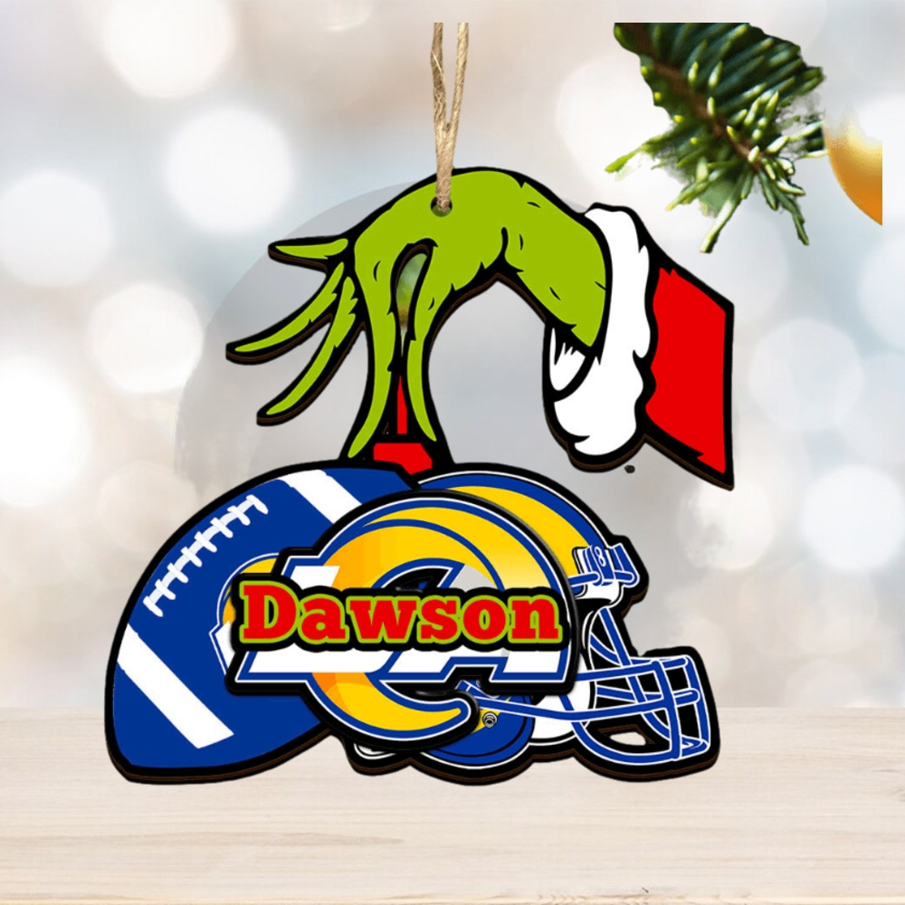 Los Angeles Rams NFL Grinch Personalized Ornament SP121023115ID03 Los Angeles Rams NFL Grinch Personalized Ornament SP121023115ID03