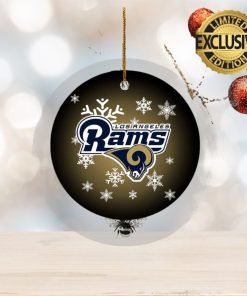 Los Angeles Rams NFL Merry Christmas Circle Decorations Ornament