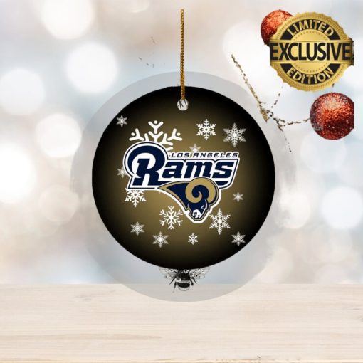 Los Angeles Rams NFL Merry Christmas Circle Decorations Ornament