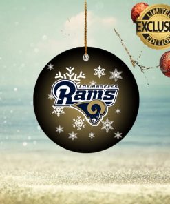 Los Angeles Rams NFL Merry Christmas Circle Decorations Ornament