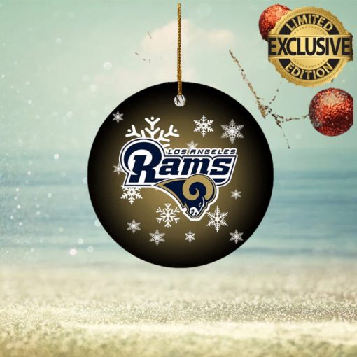 Los Angeles Rams NFL Merry Christmas Circle Decorations Ornament