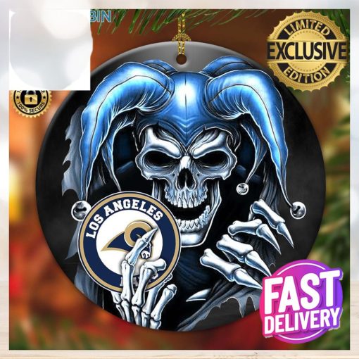 Los Angeles Rams NFL Skull Joker 2023 Holiday Gifts Christmas Decorations Ornament