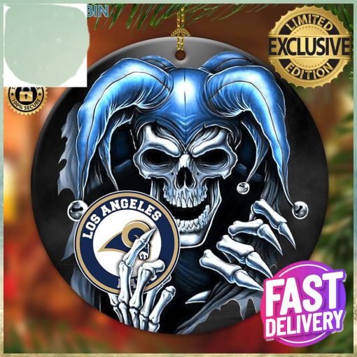 Los Angeles Rams NFL Skull Joker 2023 Holiday Gifts Christmas Decorations Ornament