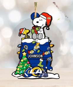 Los Angeles Rams NFL Snoopy Ornament Personalized Christmas 2023 Holidays