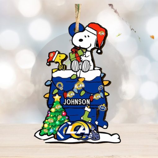 Los Angeles Rams NFL Snoopy Ornament Personalized Christmas 2023 Holidays