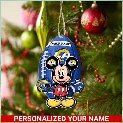 Los Angeles Rams Personalized Your Name Mickey Mouse And NFL Team Ornament SP161023178ID03