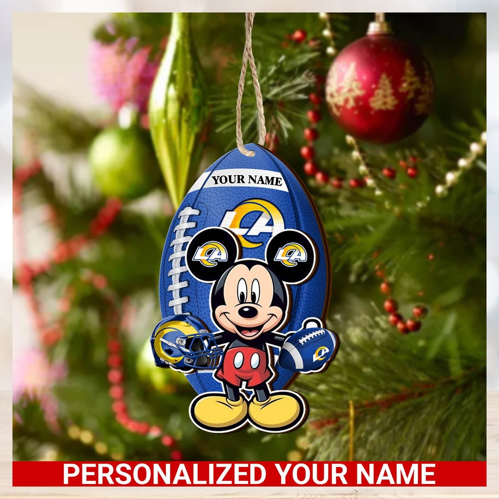 Los Angeles Rams Personalized Your Name Mickey Mouse And NFL Team Ornament SP161023178ID03 Los Angeles Rams Personalized Your Name Mickey Mouse And NFL Team Ornament SP161023178ID03