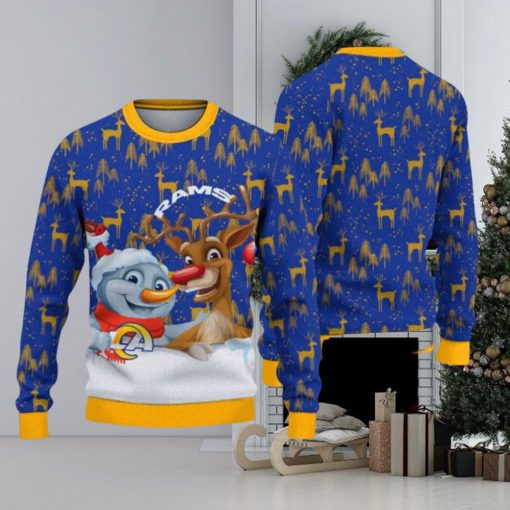 Los Angeles Rams Snowman Reindeer Christmas Sweater