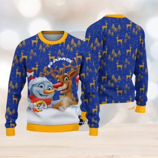 Los Angeles Rams Snowman Reindeer Christmas Sweater