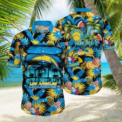 Los_Angeles_Chargers_NFL_Hawaiian_Shirt_Sun Soakedtime_Aloha_Shirt