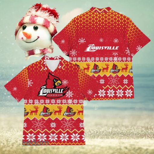 Louisville Cardinals Best Ugly Christmas 3D Hawaiian Shirt Printed Fans Gift For Family Holidays