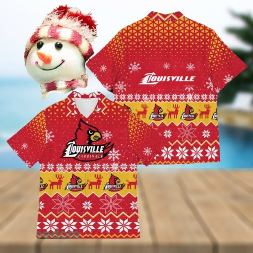 Louisville Cardinals Best Ugly Christmas 3D Hawaiian Shirt Printed Fans Gift For Family Holidays