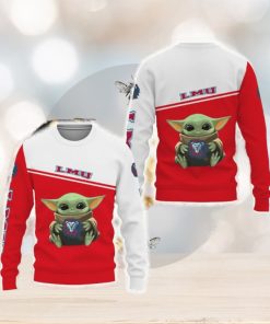 Loyola Marymount Lions American Sports Team Baby Yoda Cute Funny 3D Sweater For Men And Women Gift Christmas