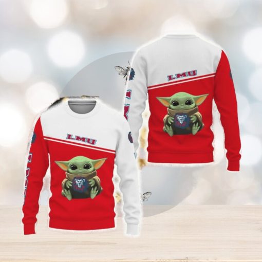 Loyola Marymount Lions American Sports Team Baby Yoda Cute Funny 3D Sweater For Men And Women Gift Christmas