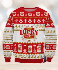 Lucky Lager Ugly Christmas Holiday Sweater