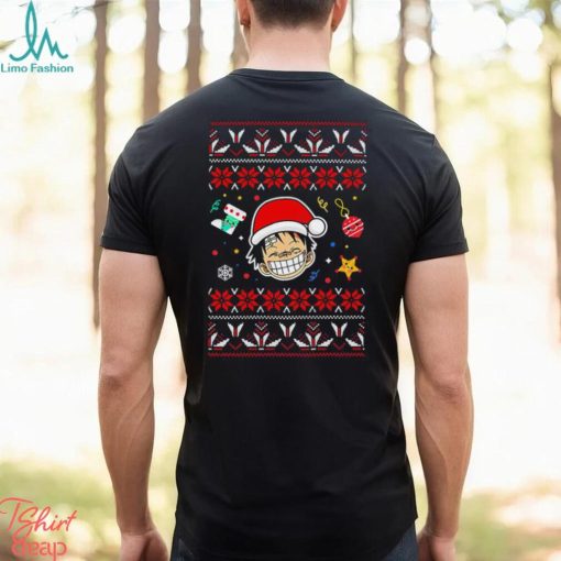 Luffy One Piece cute face anime Christmas shirt