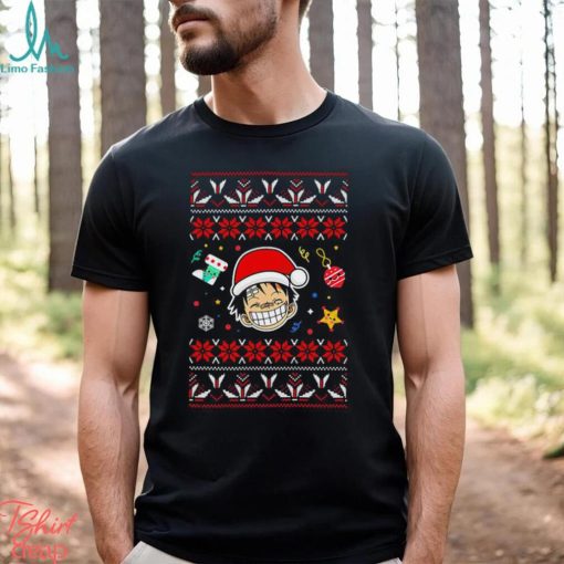 Luffy One Piece cute face anime Christmas shirt