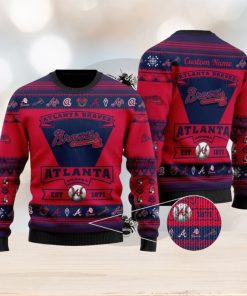 MLB Atlanta Braves Logo New Style Personalized Knitted 3D Sweater