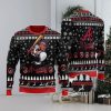 Meowy Black Cat Christmas Snowboard Ugly 3D Sweater For Thanksgiving