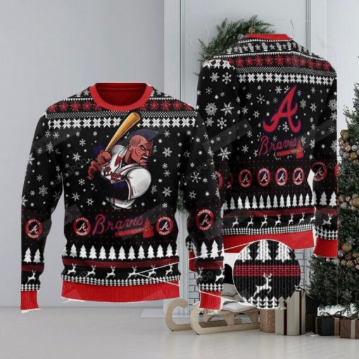 MLB Atlanta braves World Series Champions Christmas Snowplow Ugly AOP Sweater For Thanksgiving