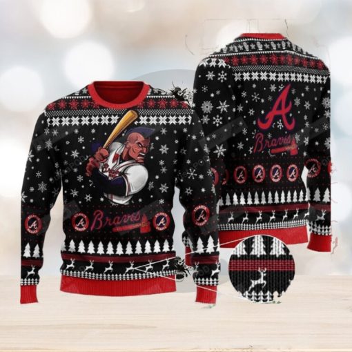 MLB Atlanta braves World Series Champions Christmas Snowplow Ugly AOP Sweater For Thanksgiving