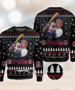 MLB Atlanta braves World Series Champions Christmas Snowsuit Knitted 3D Sweater For Thanksgiving