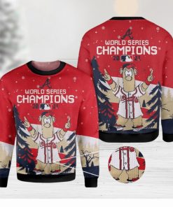 MLB Atlanta braves World Series Champions December Knitted 3D Sweater For Xmas