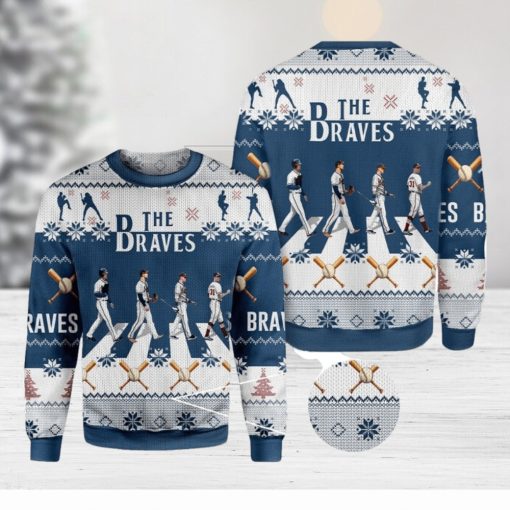 MLB Atlanta braves World Series Champions Jumper Knitted AOP Sweater For Xmas