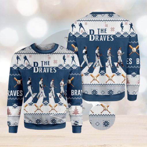 MLB Atlanta braves World Series Champions Jumper Knitted AOP Sweater For Xmas