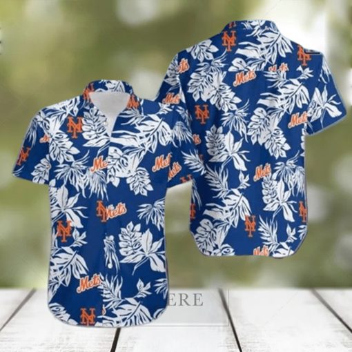 MLB New York Mets Hawaiian Shirt Palm Leaves Pattern Summer Beach Gift